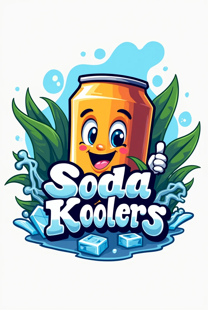 Objective: Design a logo for Soda Koolers that captures the brand’s playful and refreshing essence, appealing to a  audience with a focus on vibrant, aesthetic