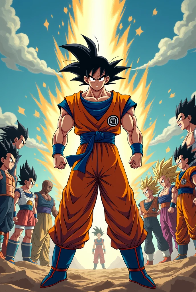 Goku beating all anime characters