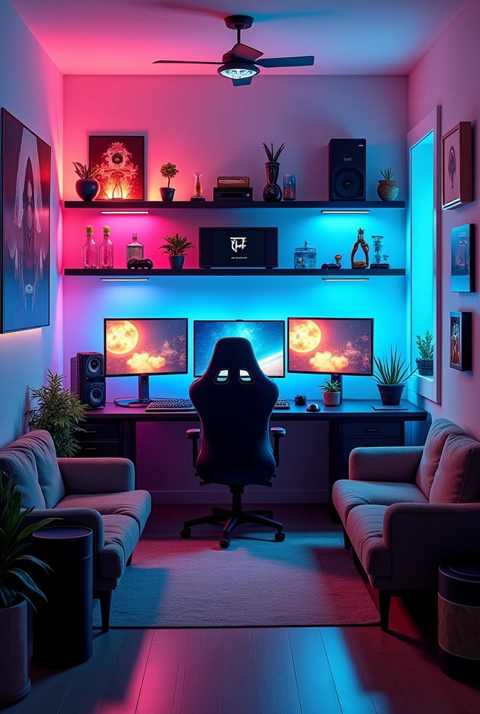 Make me an aesthetic gamer room