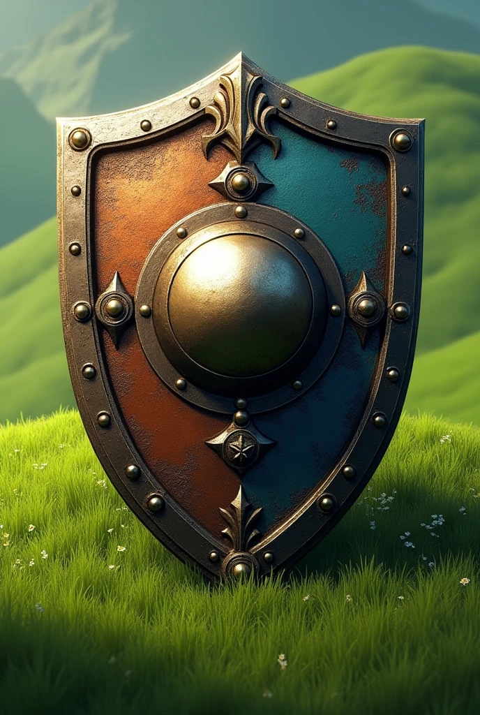 A shield with a ball that says green field