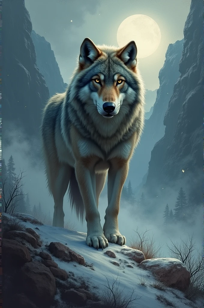 Lone wolf art design