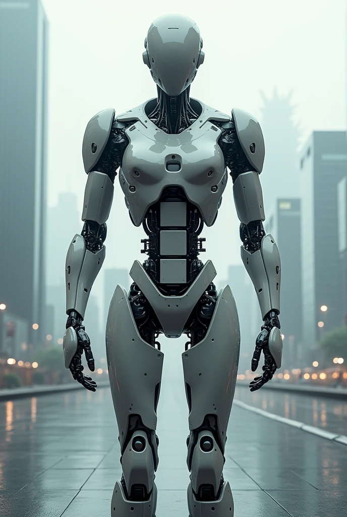 A robot with 2 big squares in its crotch