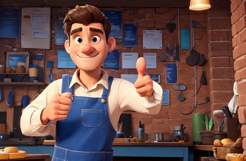 man giving thumbs up sign