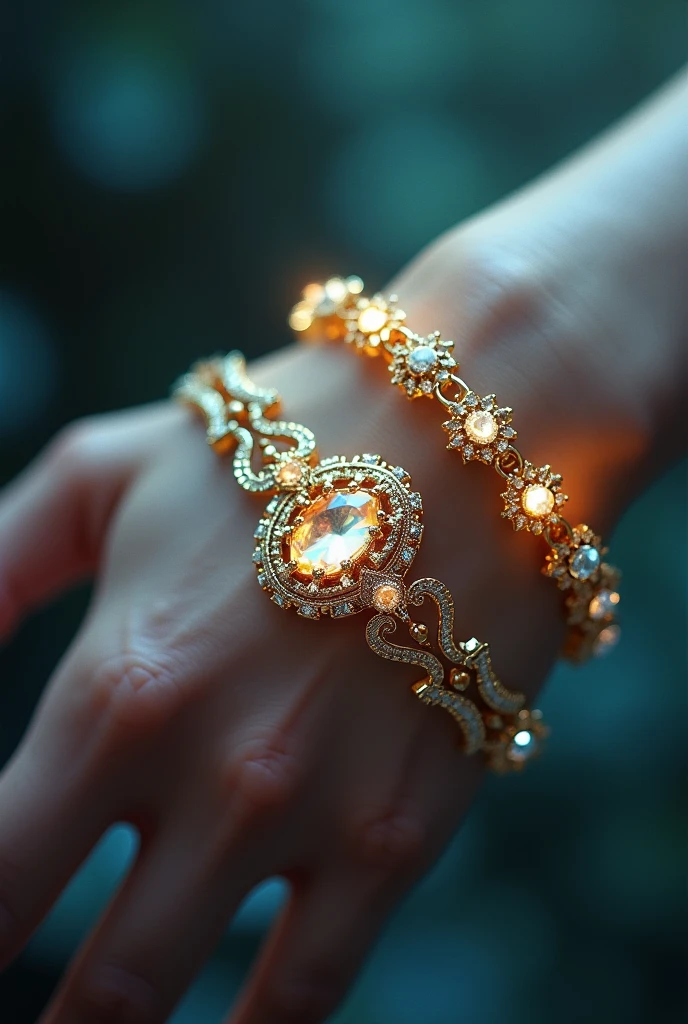 Magic inspired bracelet made from dimonds and gold