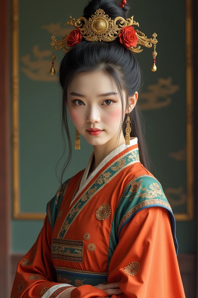 In ancient China during the Tang Dynasty, a wealthy and beautiful woman with no makeup was seen.