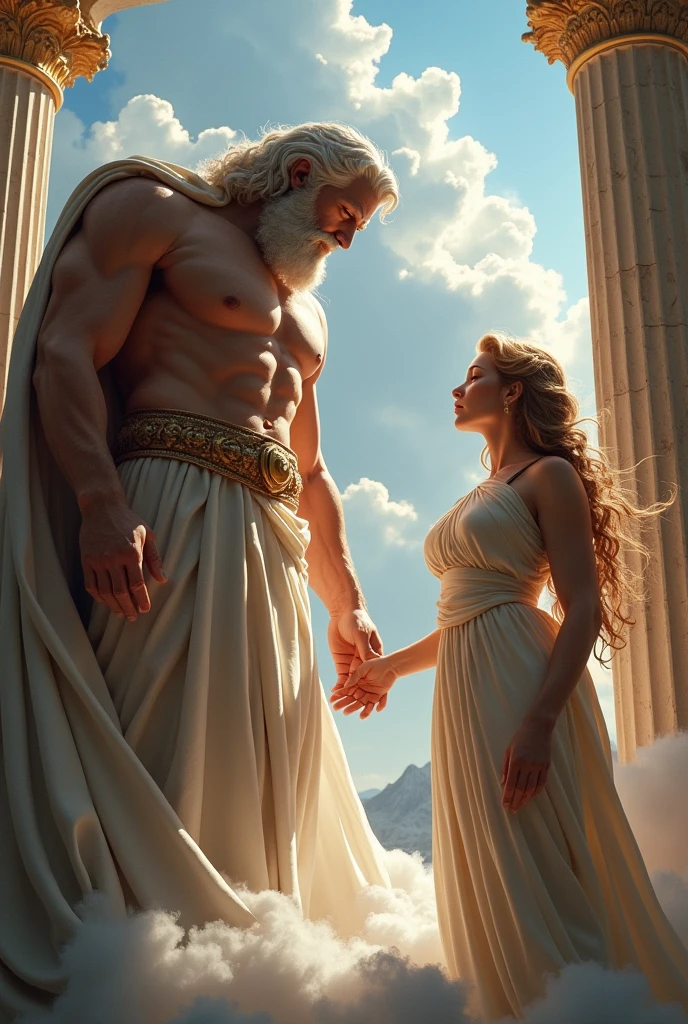 Zeus, the king of the gods, He saw how sad Aphrodite was and decided to help her..