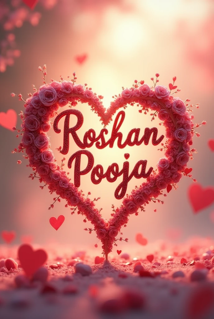 ROSHAN weds Pooja name in heart