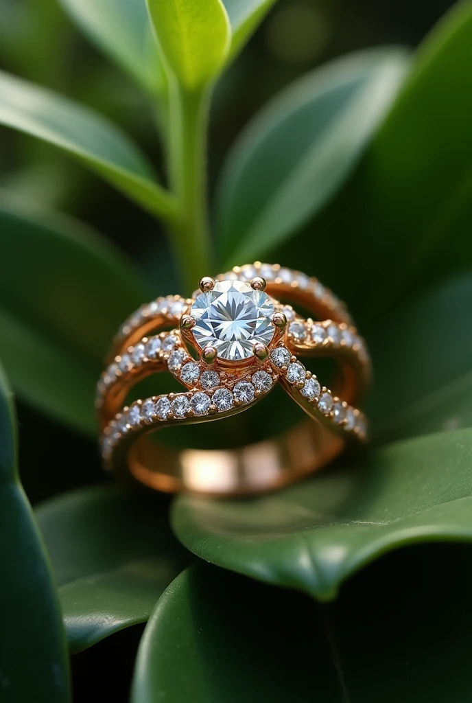 Beauty inspired Ring made from dimonds and gold