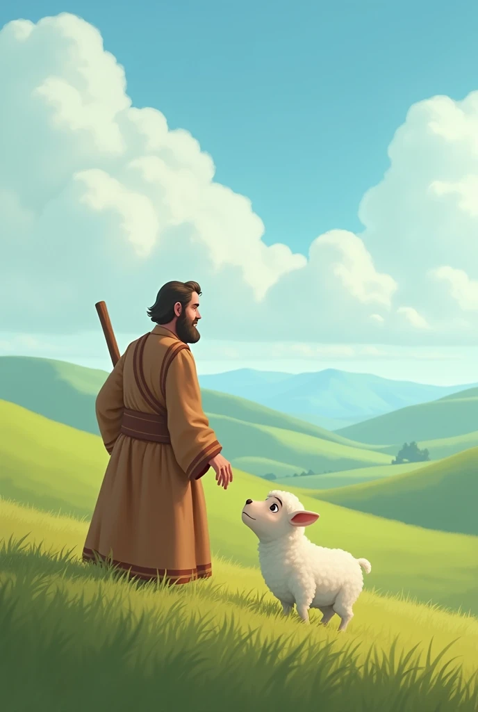 Lost sheep with its shepherd disney
