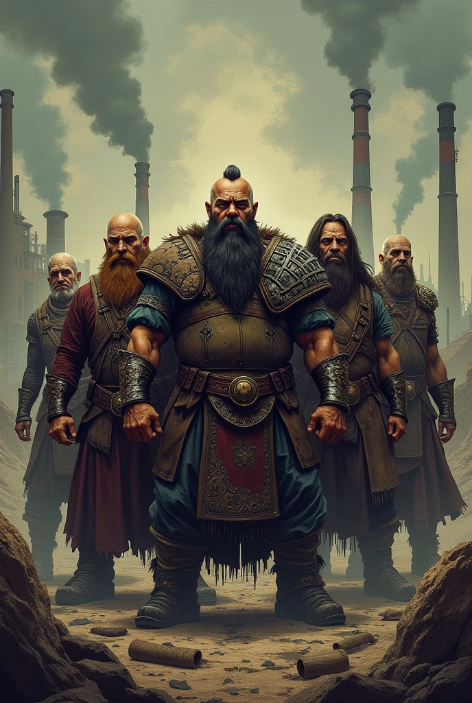 A cover for a protest band, the name of the band is dwarfs and the name of the album is corrupted corruption