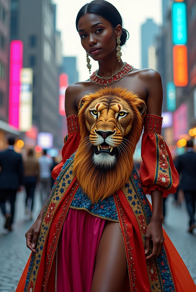 Zomato dress with lion