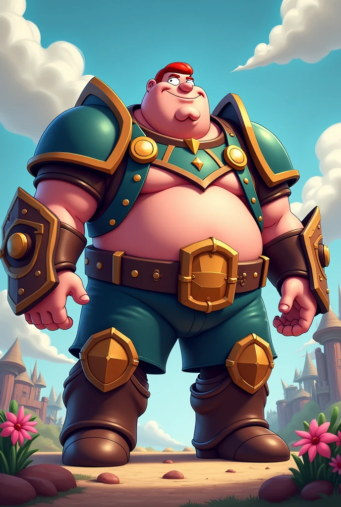Un mélange entre Pekka de clash royale et Peter griffin de family guy