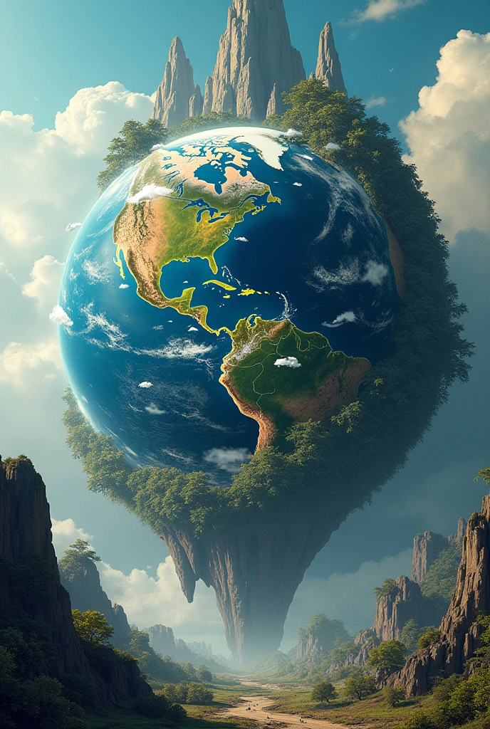 Make a picture of the earth 10000 years from now