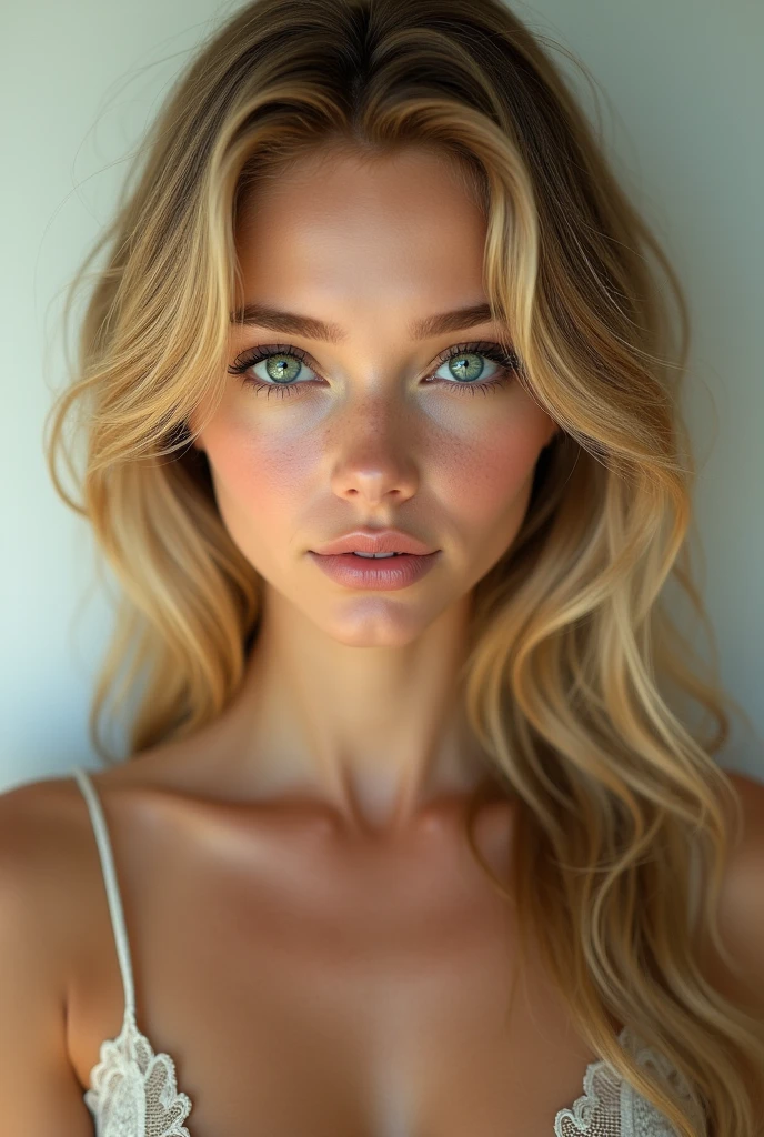 beautiful hot blonde woman green eyes