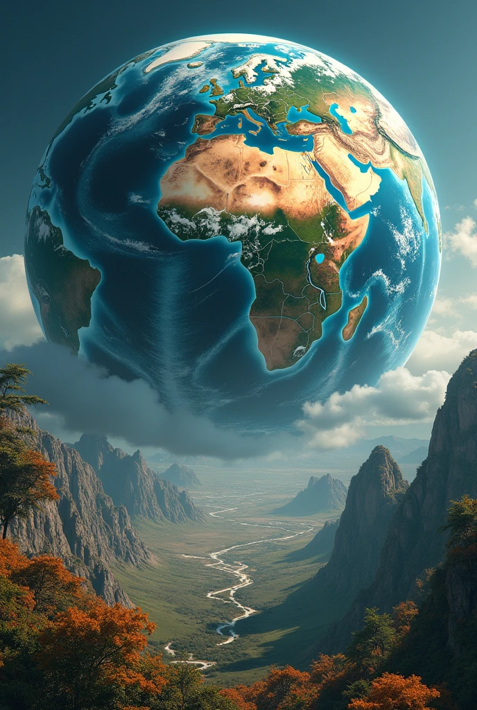 Make a picture of the earth 100000 years from now