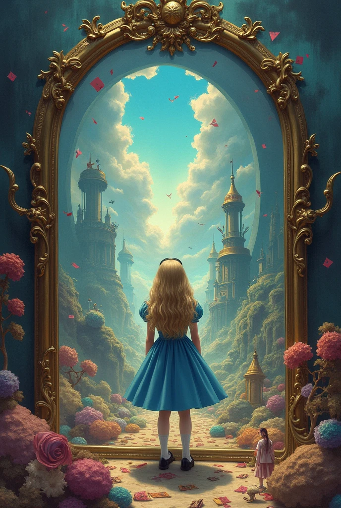 Alice in Wonderland behind the mirror