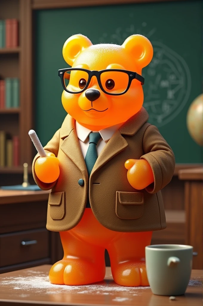 Gummy bear with teacher look