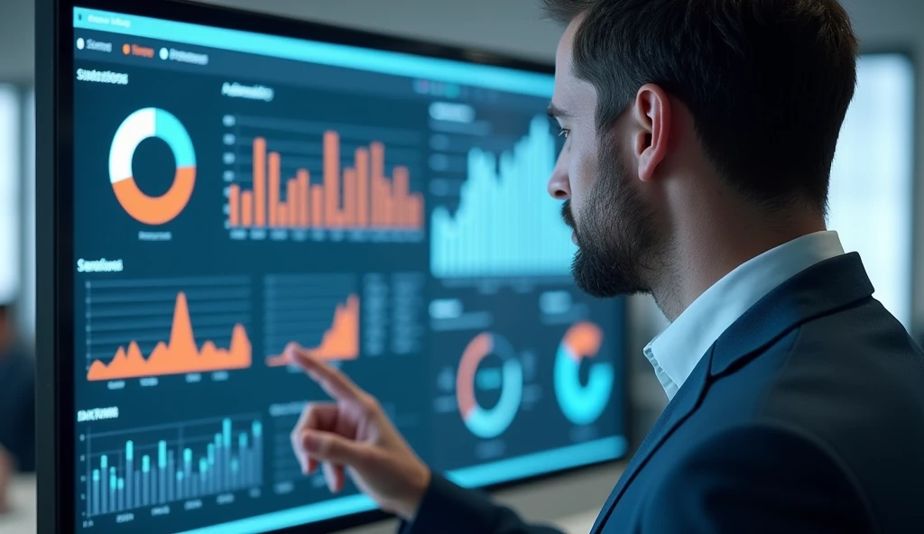 Project Manager Utilizing KPI Tracking and Data Analytics Dashboard