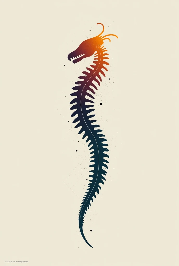 A logo representing chordata a phylum for animals with vertebral column