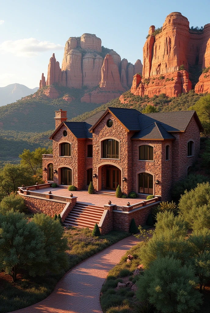 A stone-inspired mansion in Sedona