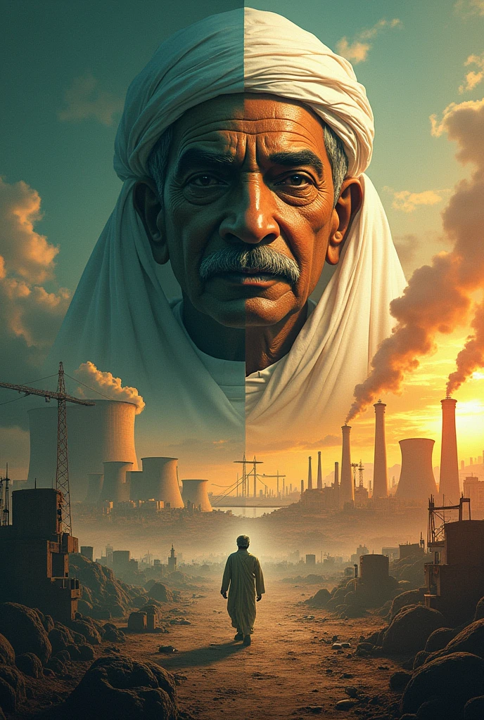 Glimpse of the current situation of Pakistan**: In the background, various scenes reflecting the positive side (development, nuclear power) and negative side (corruption, sectarianism) of the country, which are the dream of the Quaid-e-Azam and the current reality. show the contrast between