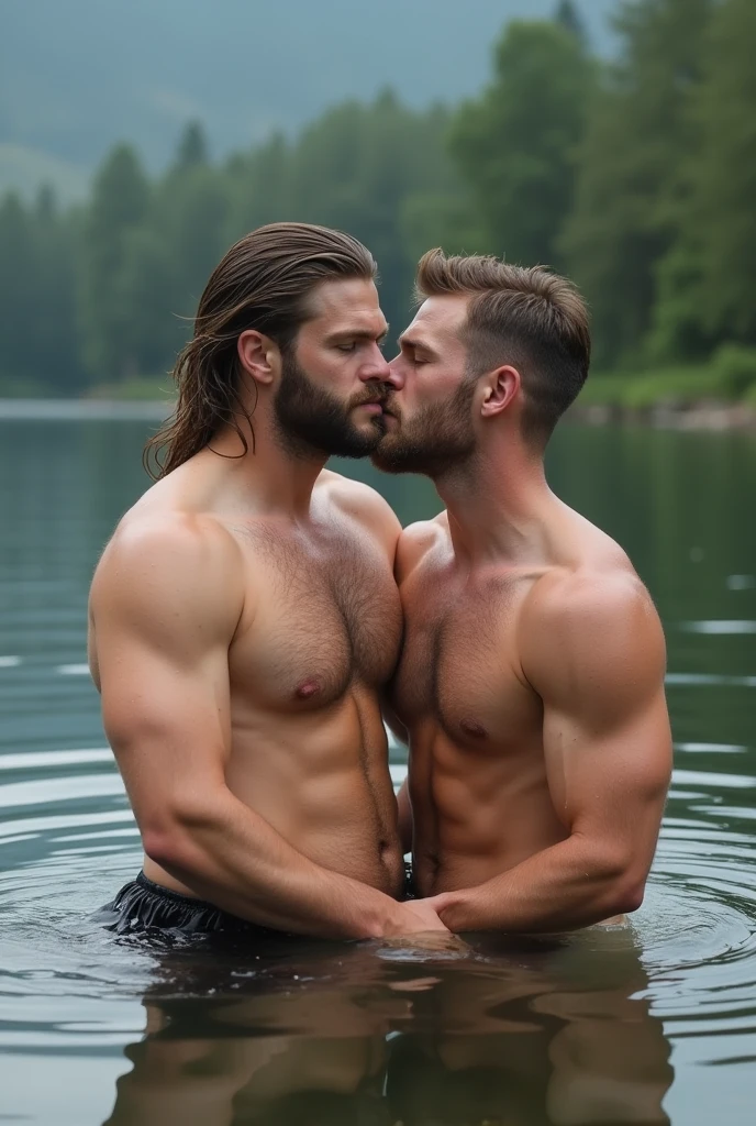 Chris Hemsworth and Henry Cavil draw naked in a lake in Russia and lick Henry Cavil's ass