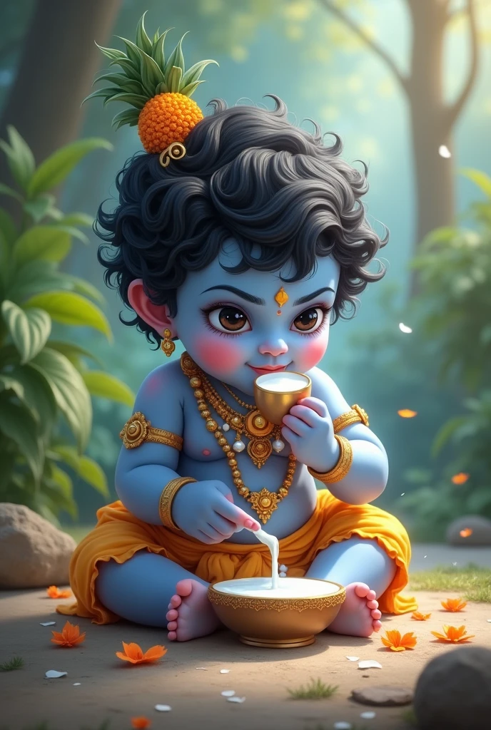 Baby sree Krishna cute milk