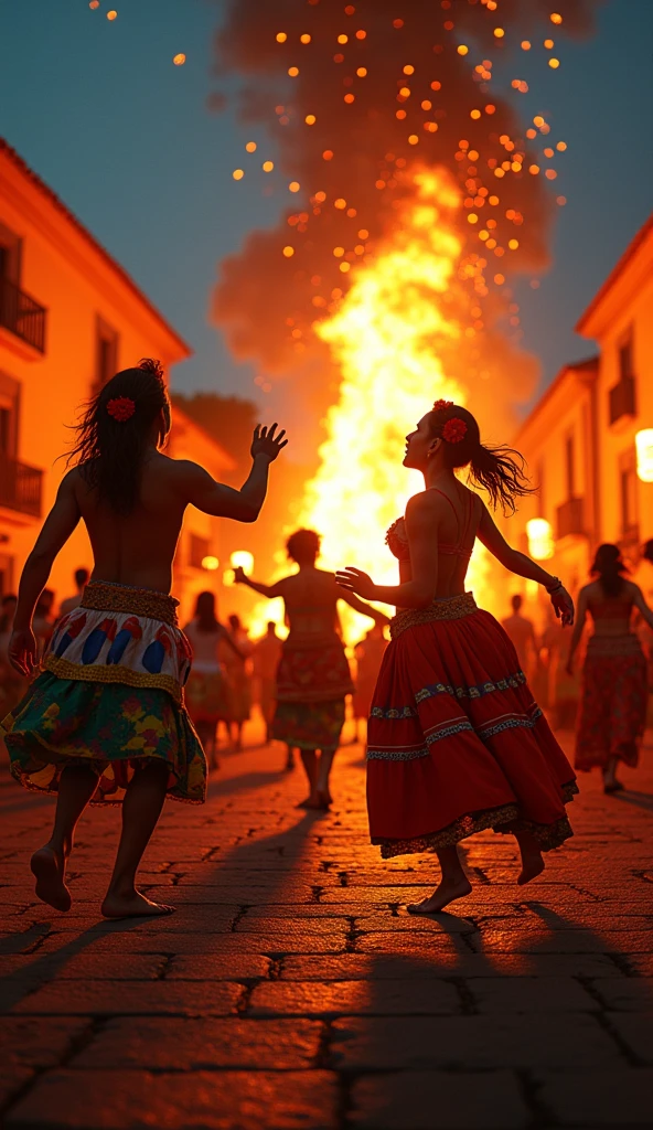 saint. John's, orange, red, Bonfire, 4K, Illuminated, saintarry Night, saint. John Brazilian, Dancer々, sound, sound楽バンド