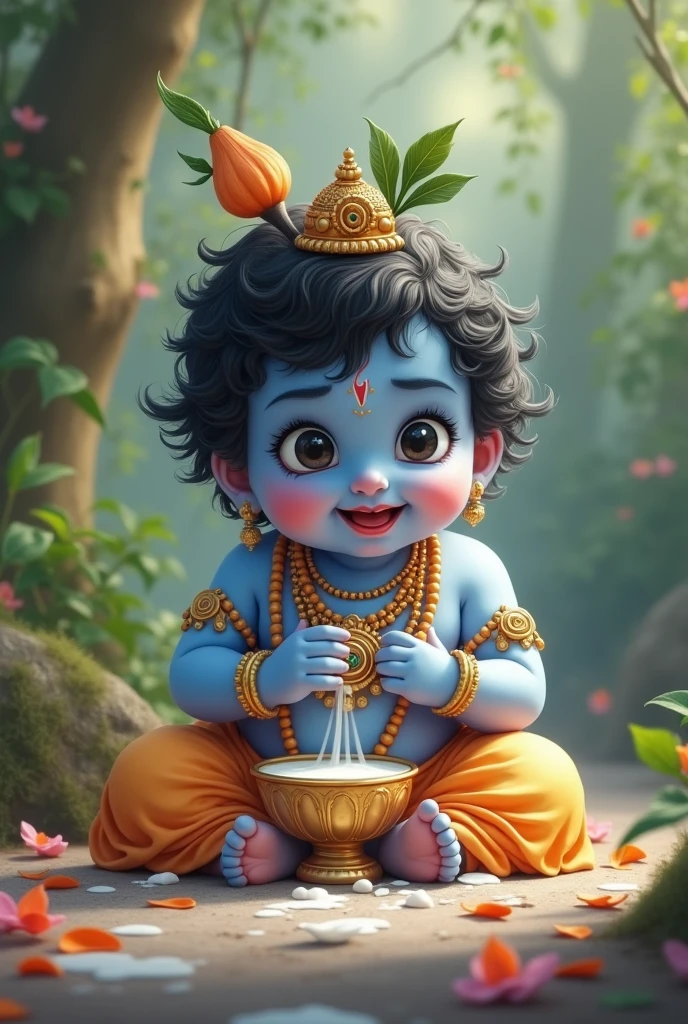 Baby sree Krishna cute milk