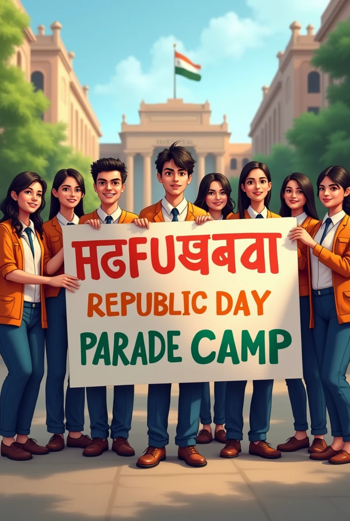 Lord krishna is standing with indian flag as well as a woman devotee who is wearing t shirt on which Reetu name is written with her very cute who is also wearing t shirt on which Aadya name is written