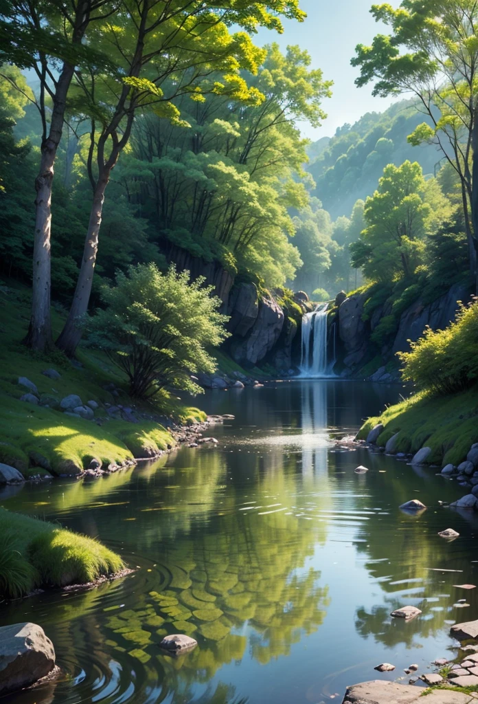 Calm river,Clear water,Reflection of flowing water,Gentle ripples,River bank,Trees leaning on the river bank,Tranquil atmosphere,Tranquil scenery,The harmonious melody of nature,The sun shines on the water,The beauty of tranquility,Peace and tranquility,Echoes of Nature,Sparkling Rivers,Waterfall-like sound,A peaceful escape from the hustle and bustle of the city,A fresh breeze,Harmony with nature,Tranquility and peace,Tranquil ripples on the water,calm reflection on water,Peaceful and tranquil,Magnificent views,The tranquil flow of the river,The uninterrupted flow of water,The endless rhythm of nature,Magnificent,Water flowing slowly,The sound of running water,自然landscape,The peaceful touch of nature,河流的Magnificent views,A serene harmony of colors,haven of tranquility,Nature&#39;s effortless beauty,Natural tranquility,A peaceful journey along the river,Stunning scenery,A Serene Connection with the Natural World,The peaceful, soothing sound of flowing water,Nature&#39;s Tranquil Symphony,The charming beauty of the river,Tranquil bliss,A peaceful sanctuary amidst nature,Harmonious balance of elements,A tranquil reflection of the surrounding nature,The majestic flow of the river,An oasis of tranquility,The tranquil nature of nature,The gentle whisper of the river,Fusion between land and water,A tranquil encounter with nature. (best quality,4K,8K,high resolution,masterpiece:1.2),Extremely detailed,(Practical,photoPractical,photo-Practical:1.37),HDR,Ultra HD,Studio Lighting,Super Fine,Clear focus,Physically Based Rendering,Extremely detailed的描述,professional,Bright colors,Bokeh,landscape