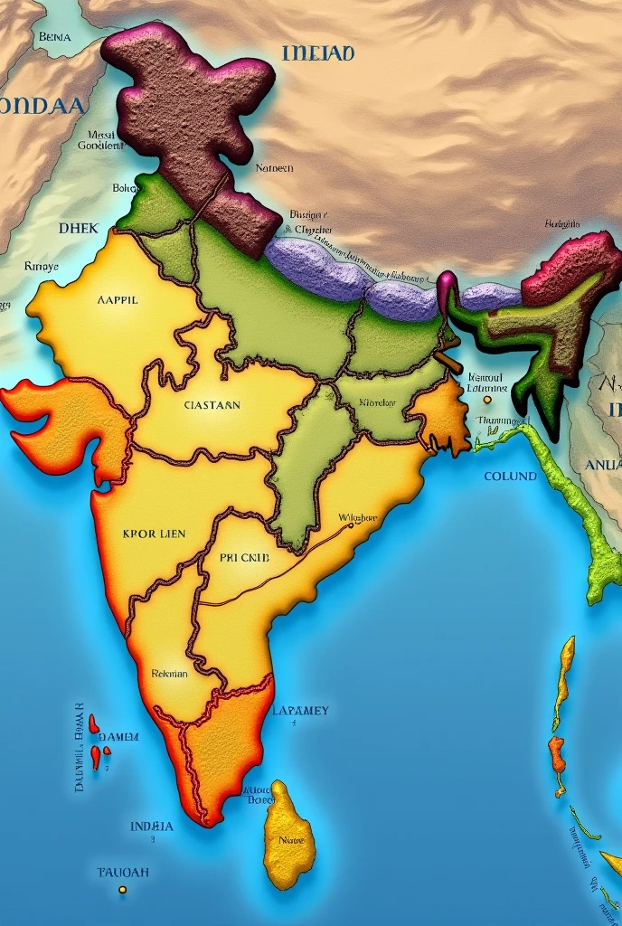 India Pakistan devided map