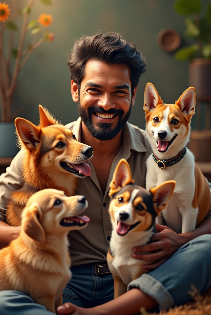 Actor vijay with pets