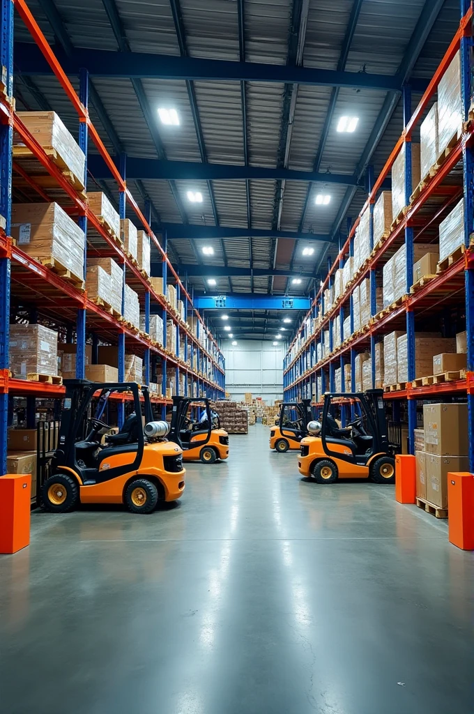Open flow configuration with space for cross-docking with regular racks, Floor storage and cantilever racking Use of Forklifts Reception door to the south and Dispatch door to the west Type of dynamic storage system Outdoor space for container yard (at least 10)