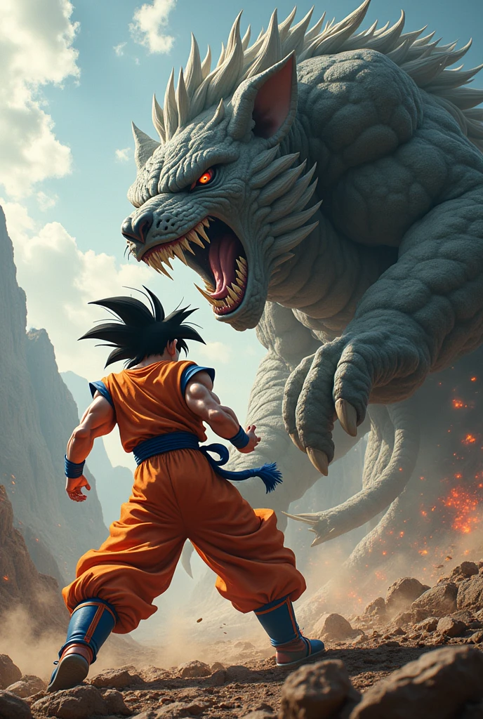 
Goku fighting with canserbero 