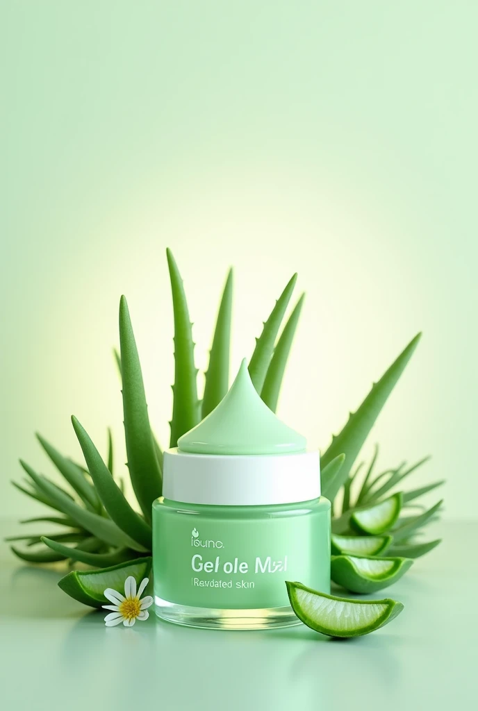 create a design for aloe glow gel mask packaging