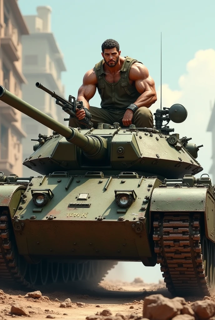 Tom with a tank
