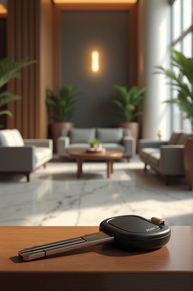 Hotel pucture with car key