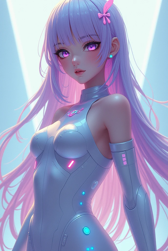 1 girl, solo, (nsfw), (cute 18-year-old redhead girl in twin tails), Ukrainian, multiple (luminous rainbow colored hair: 1.2), ((perfect body: 1.6)) (beautiful detailed eyes: 1.6), (photo realistic eyes: 1.6), (ice-blue, "Emma Stone" type, eyes: 1.6), happy and smiling, (petite gymnast body), ((gymnast body, beautiful full round breasts, small head, dainty hands: 1.6)), (shy cute pose), (pale white skin), (camel toe), ((see through pastel purple cotton leotard: 1.6)), with (smooth pantyhose leotard: 1.6), (dark, tron style background), high tech, (wide angle lens), colorful neon lighting, ((very dark sky)), futuristic city, photo realistic, hyper detailed.