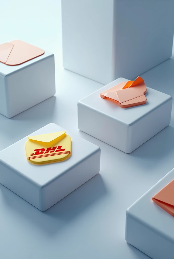 collaboration of messenger Signal (https://signal.org/) and DHL image header modern design, realism