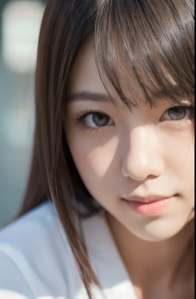 best quality, face focus, soft light, ultra high res, (photorealistic:1.4), RAW photo,(Shinozaki Ai), (fair skin), (kawaii),
1 Japanese girl, solo, cute, smile, (pupil, lights in the eyes), detailed beautiful face, Medium-sized breasts,(high resolution detail of human skin texture),(long hair),(portrait), upper body, white traditional kimono, A sunny afternoon, Zoom on the face