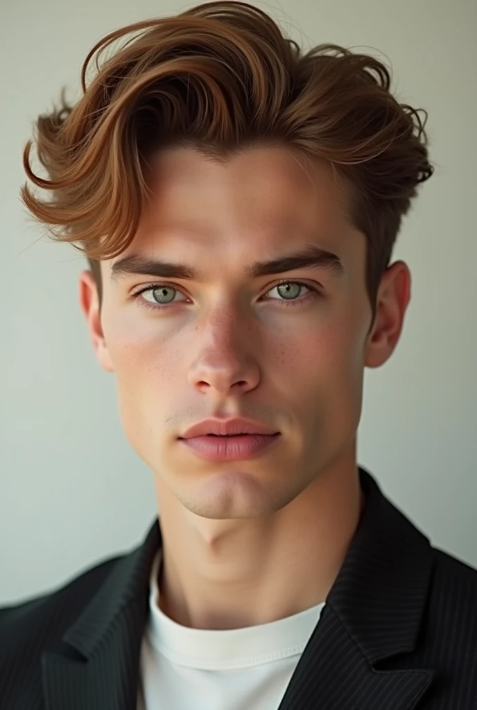 Handsome young man with brown hair 