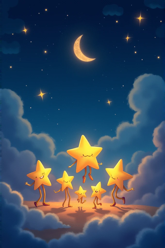 7 little stars twinkling in the nigh for kids song