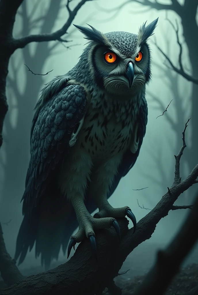scary looking owl