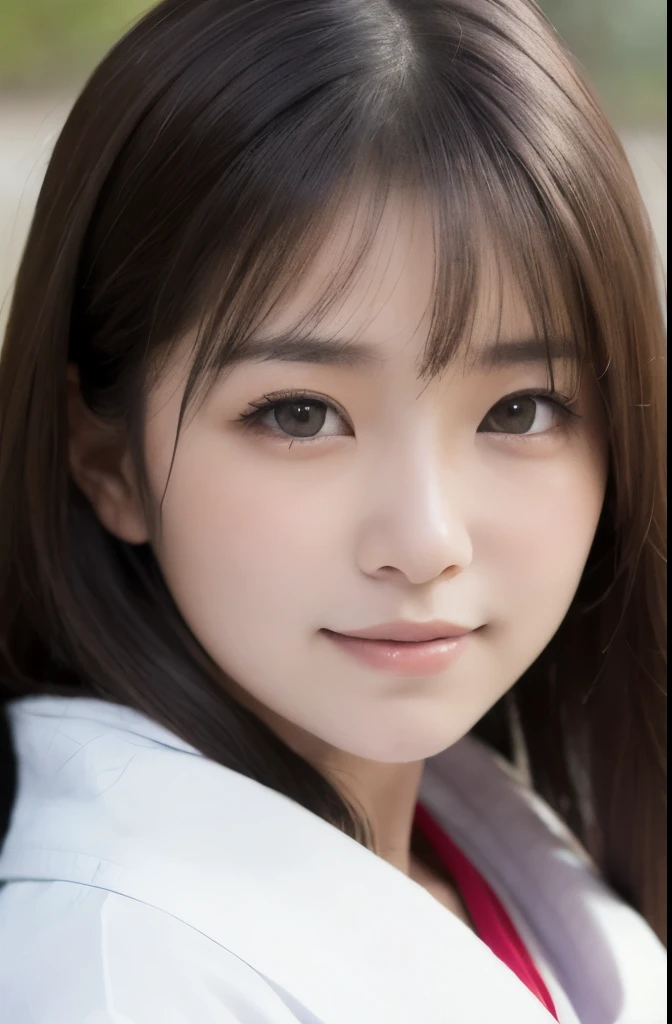 best quality, face focus, soft light, ultra high res, (photorealistic:1.4), RAW photo,(Shinozaki Ai), (fair skin), (kawaii),
1 Japanese girl, solo, cute, smile, (pupil, lights in the eyes), detailed beautiful face, Medium-sized breasts,(high resolution detail of human skin texture),(long hair),(portrait), upper body, white traditional kimono, A sunny afternoon, Zoom on the face