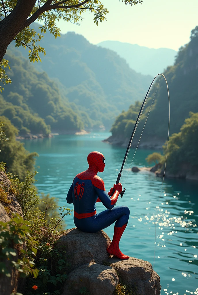 Spider man fishing ni india big fish