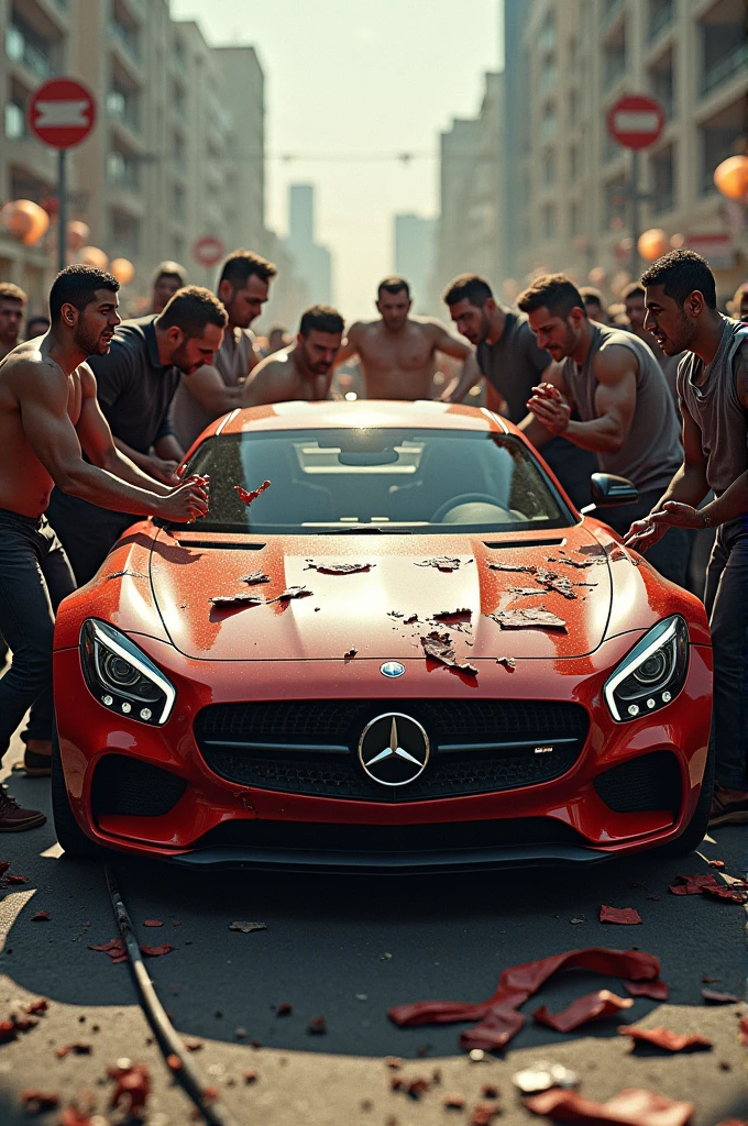 I want a picture where we see people with their pride and jealousy breaking down my car I want to send a message