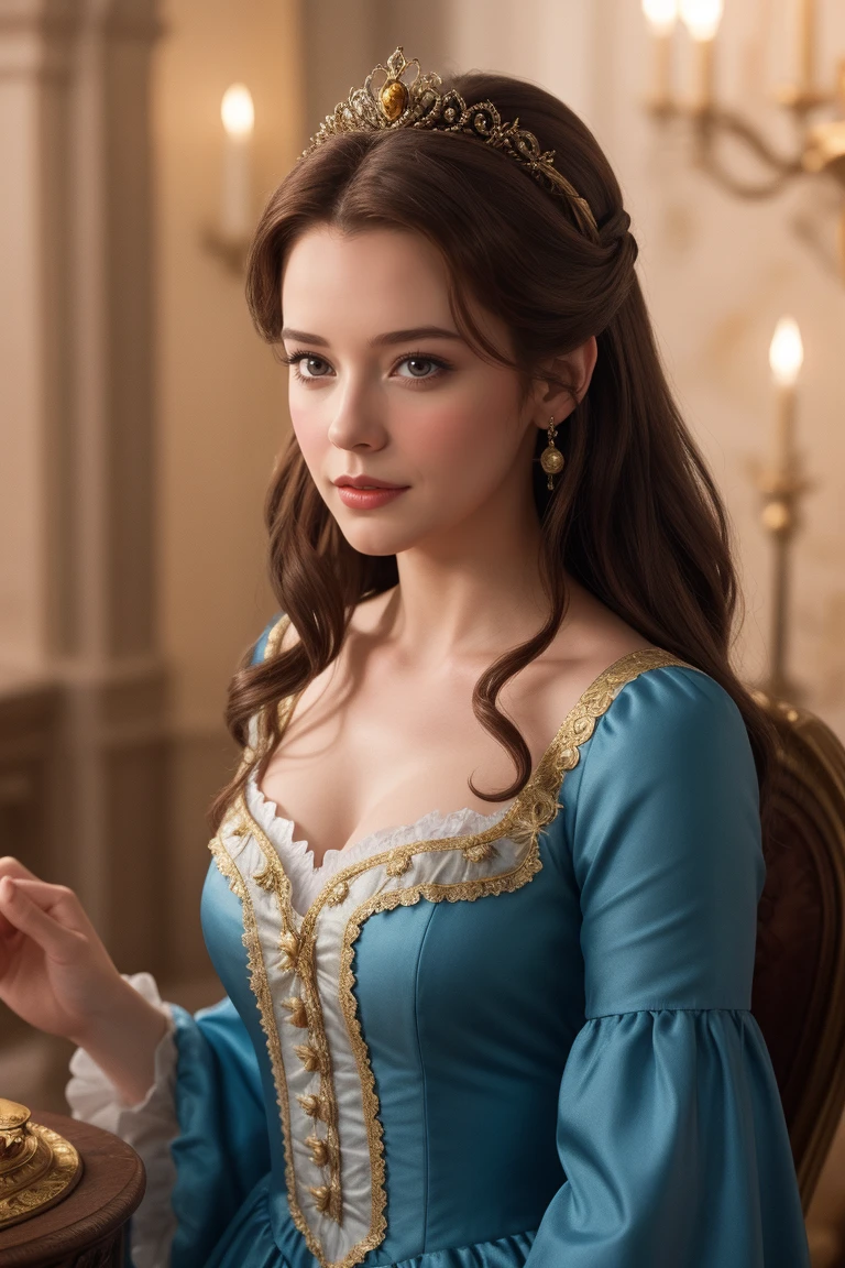 A beautiful realistic European princess 