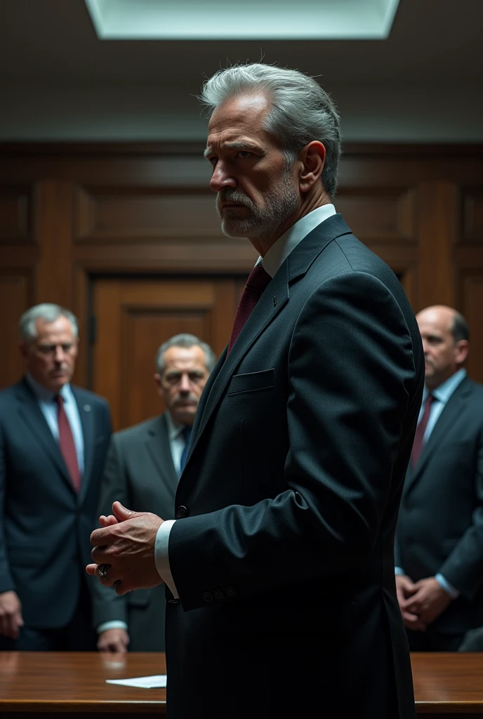 The prosecutor confronts corrupt senior officials in a tense meeting