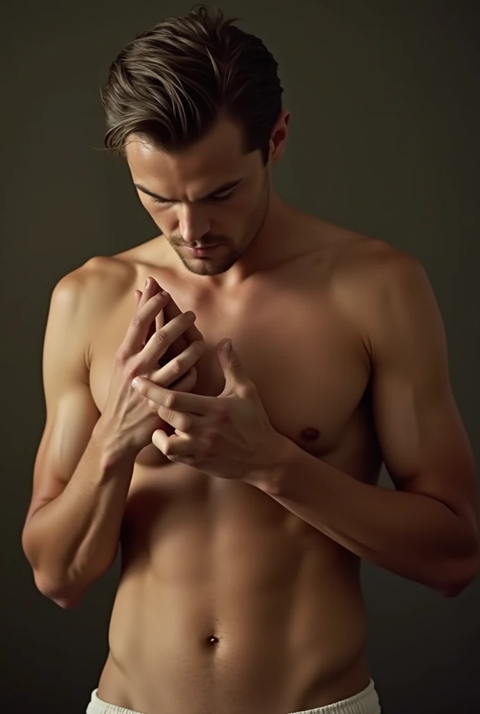 Leonardo Dicaprio naked with his big penis masturbating